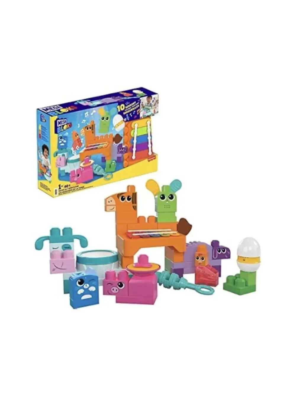 Toddler Baby Building Blocks Musical Sensory Toy Animal Xylophone Nursery Songs